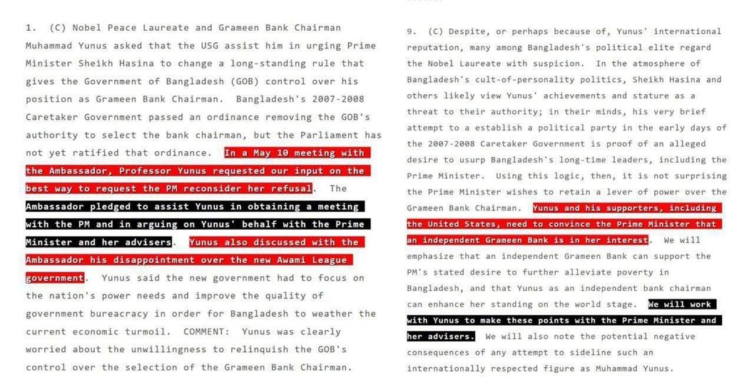 Avslöjande Wikileakspapper Om Bangladesh