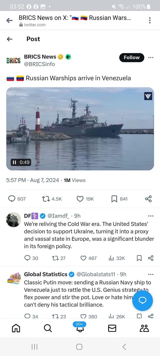 Ryskt Militärfartyg I Venezuela