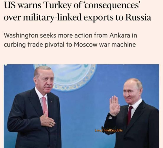 USA Varnar Turkiet För Konsekvenser Av Export Till Ryssland