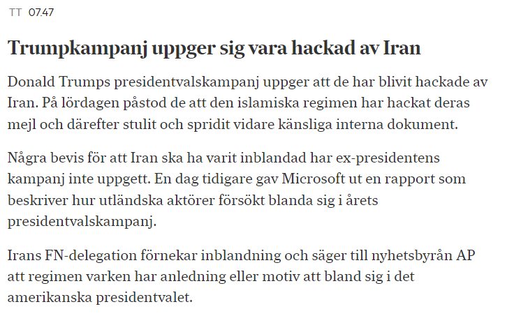 Iran-Hackad Trump-Kampanj..