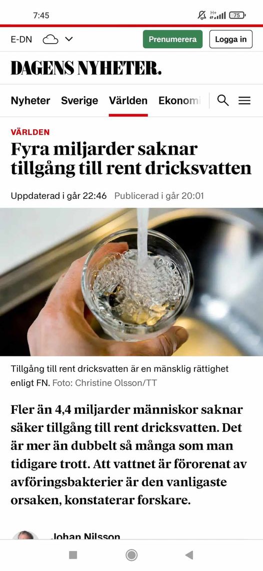 Rent Dricksvatten..
