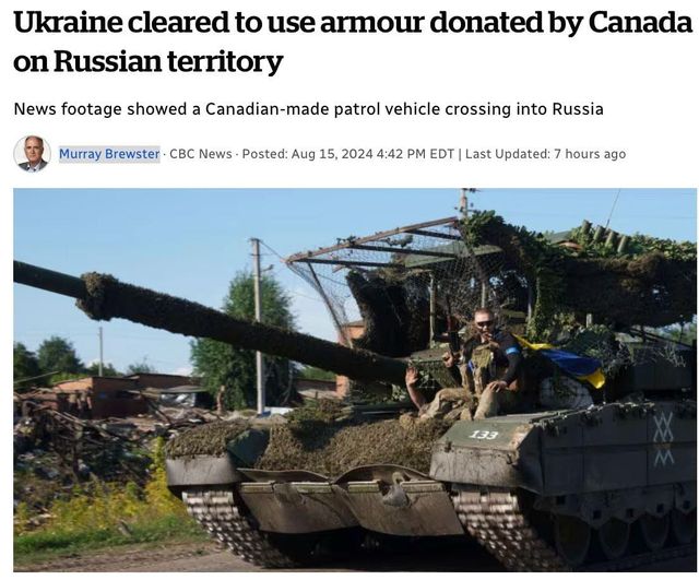 Kanada Tillåter Ukraina Vapenanvändning På Rysk Mark