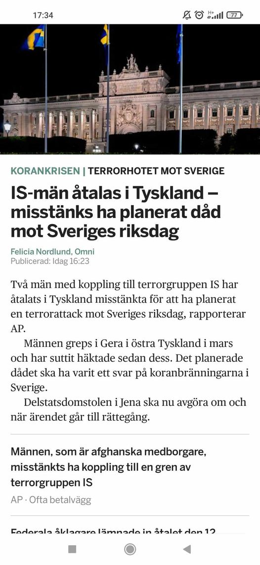 Åtalade I Tyskland För Terrorattacksplanering Mot Sverige