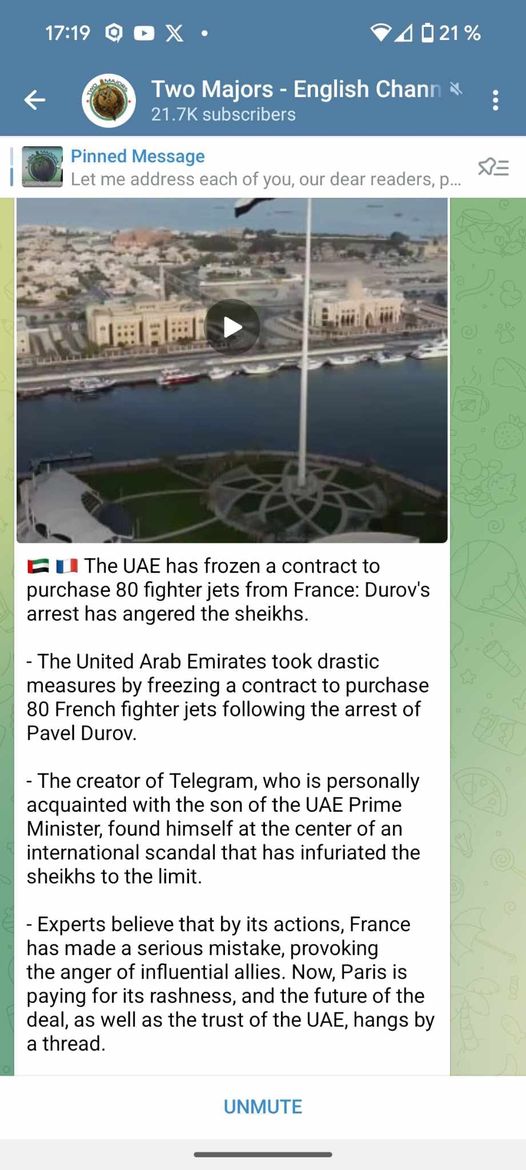 UAE Fryser Fransk Flygplansaffär