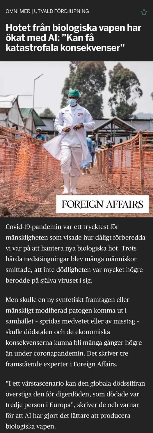 AI-Ökat Biologiska Vapenhot