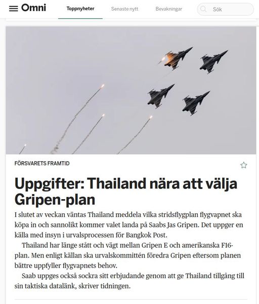 Gripen För Thailand?..