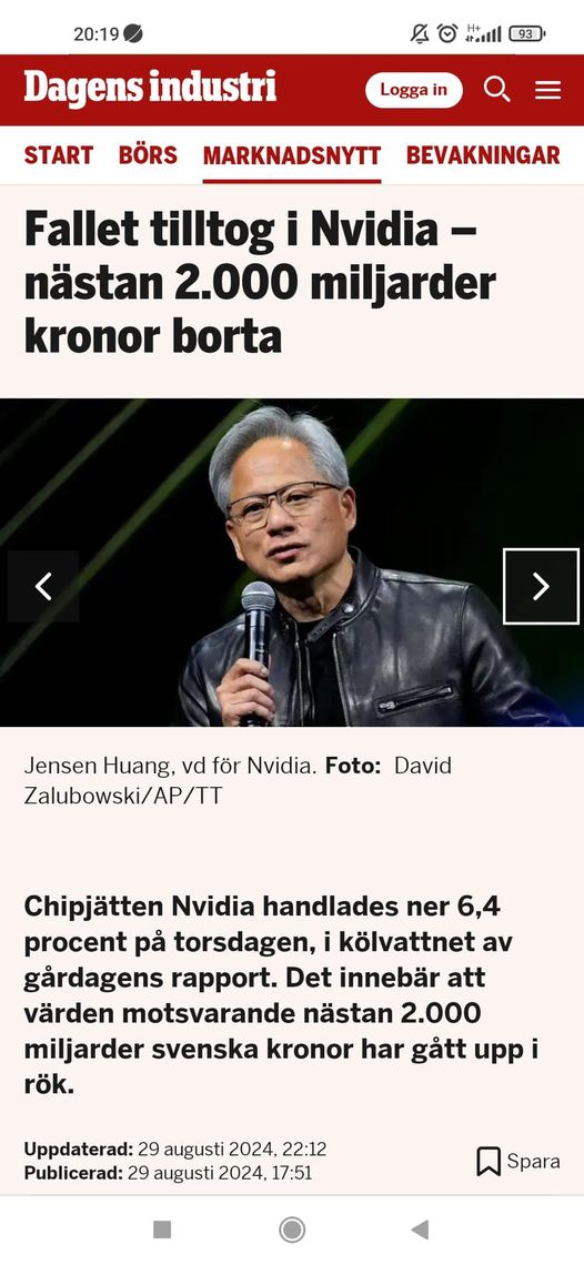 Ännu Fler Miljarder Borta I Nvidia-Ras