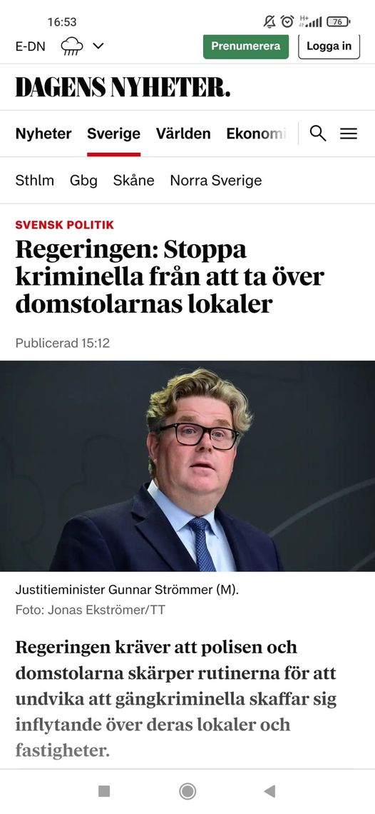 Regeringen Vill Stoppa Gängkriminellt Domstolsinflytande