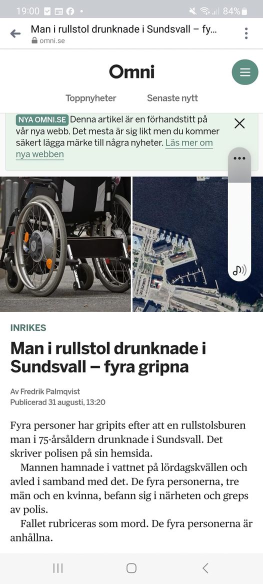 Fyra Anhållna I Sundsvall Efter Rullstolsbunden Drunknade