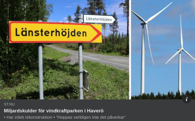 Miljardskuldsatt Vindkraftspark