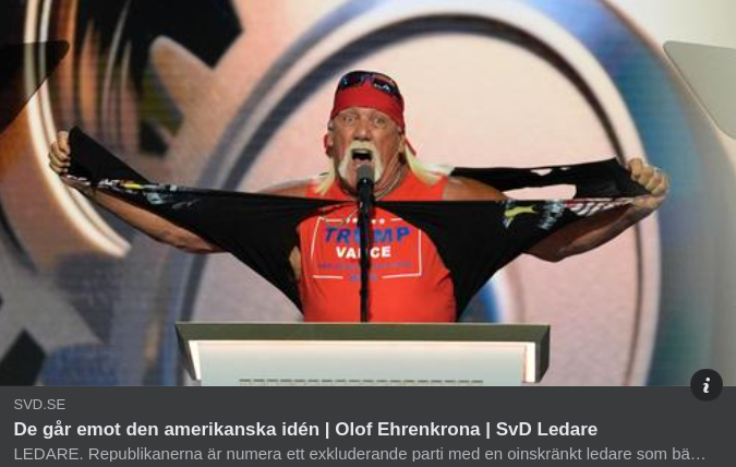 Ehrenkrona Utan Djup Stat I SvD