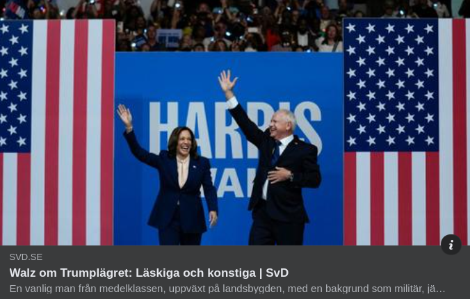 Kamelen Väljer Walz Till VP-Kandidat