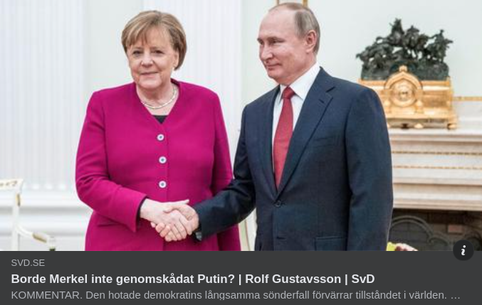 Dyster Putin-Bild I SvD
