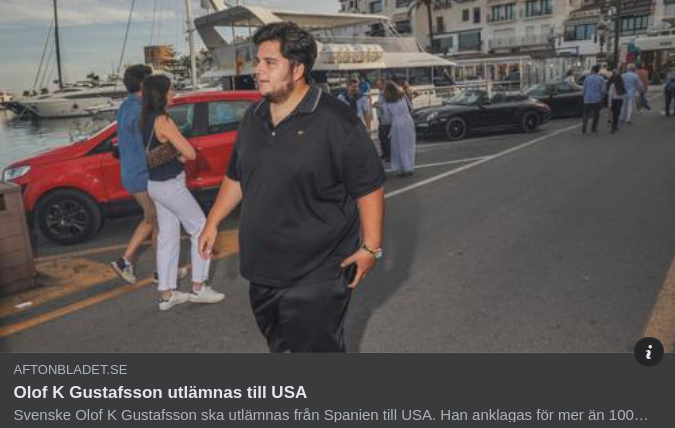 Olof K Utlämnas Till USA