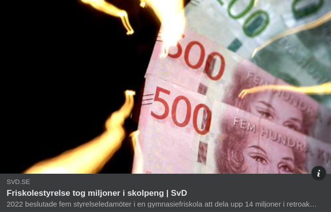 Ångerfulla Över Egna Miljoner I Skolpeng..