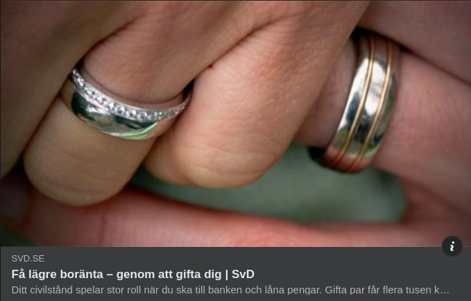 Äktenskap & Boränta