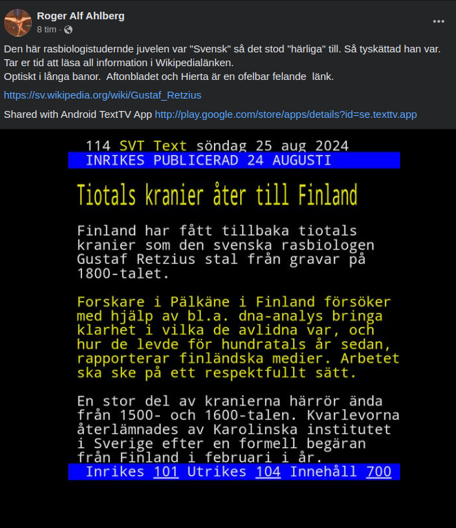 Rasbiologen Gustaf Retzius