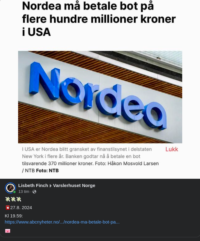 USA-Böter För Nordea