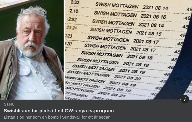 Swishlistor I GW:s Nya Program