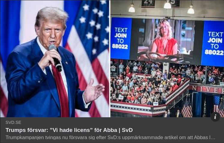 Trump Med ABBA-Licens