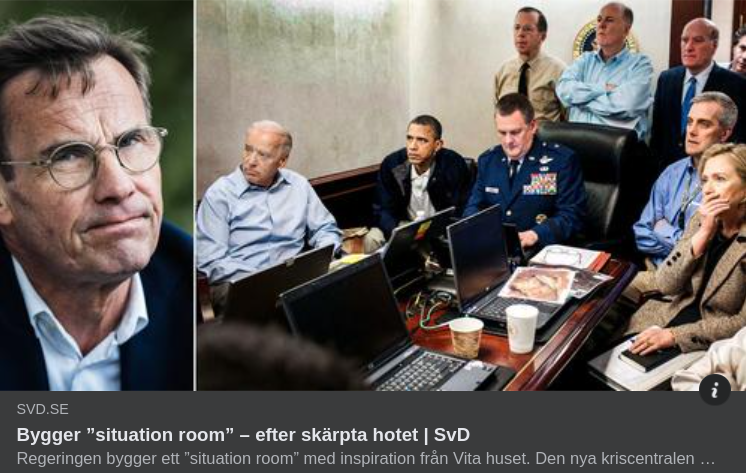 Regeringen Bygger Situationsrum Som Kriscentral