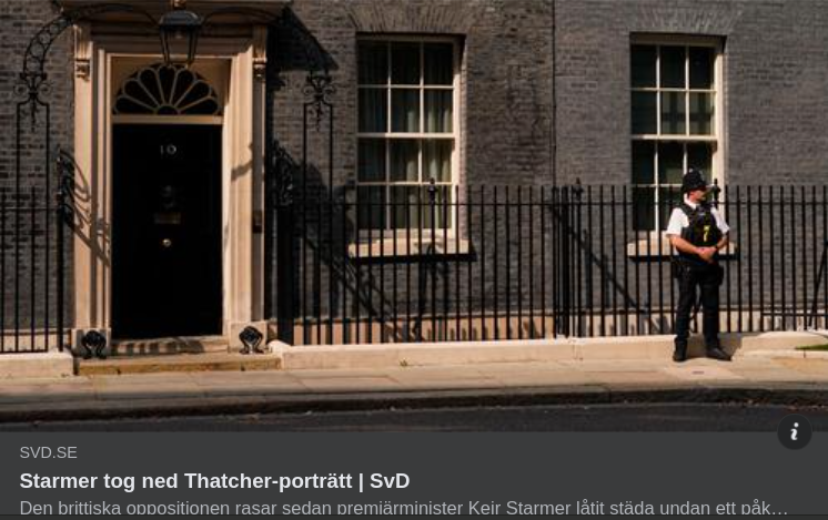 Thatcher Nedtagen Av Starmer