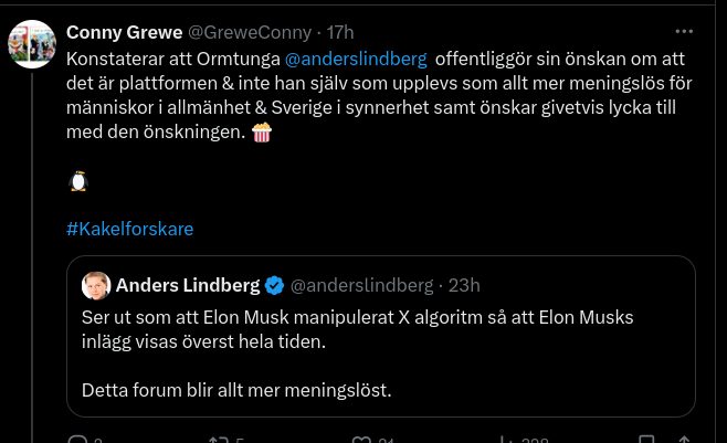 Meningslös Ormtunga På X