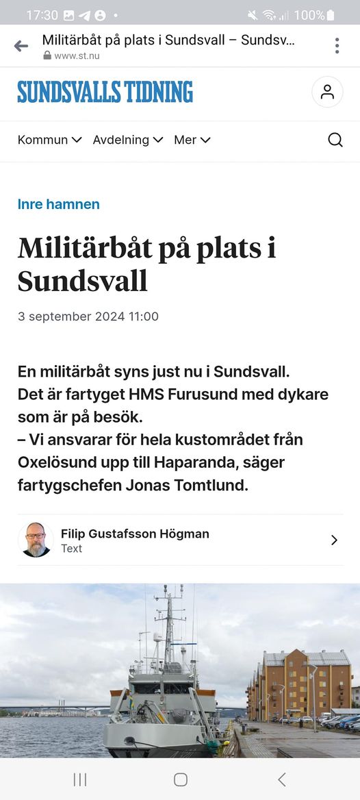 HMS Furusund I Sundsvall