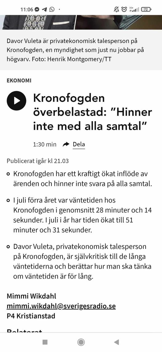 Överbelastad Kronofogde