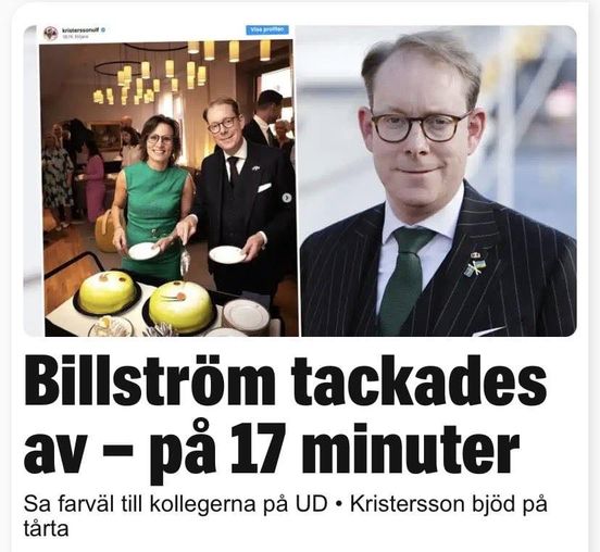 17 Minuters Avtackning För Billström