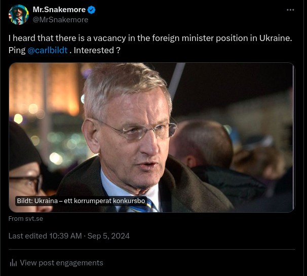 Svensk Utrikesministerkandidat..