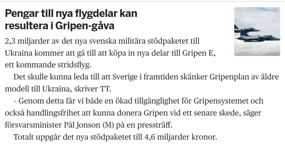 Finurlig Svensk Krigsflygplansfinansiering