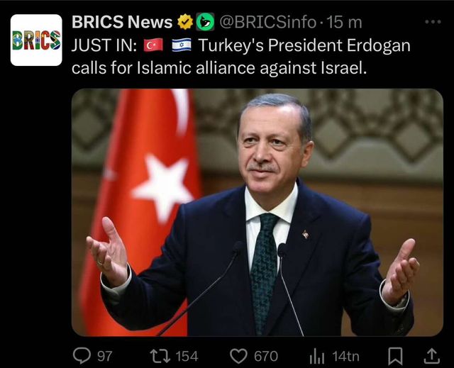Erdoğan Föreslår Islam-Allians Mot Israel