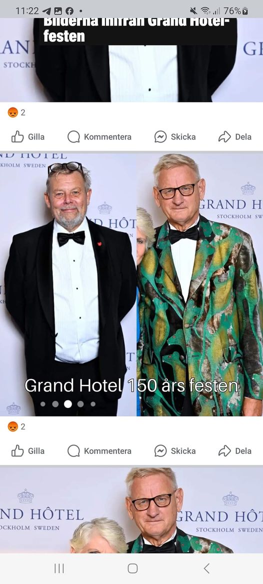 Festklädda På Grand Hotels 150-Årskalas