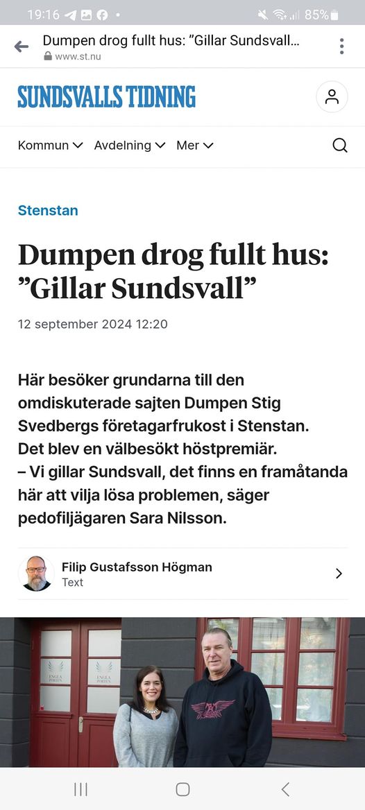 Dumpen Drar Fullt I Sundsvall