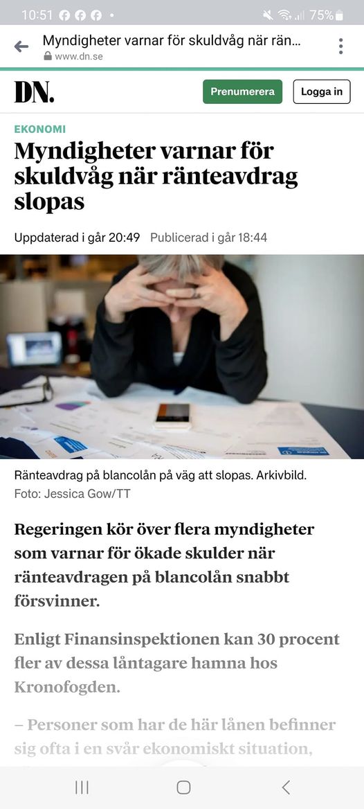Skuldvågsvarning För Ränteavdragsslopande