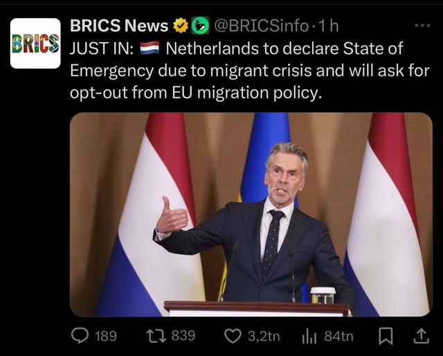 Nederländerna Deklarerar Nödläge På Grund Av Immigration