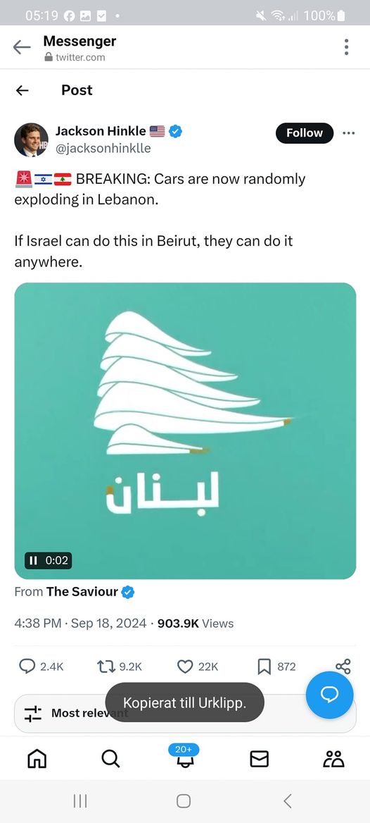 Fortsatt Explosivt I Libanon