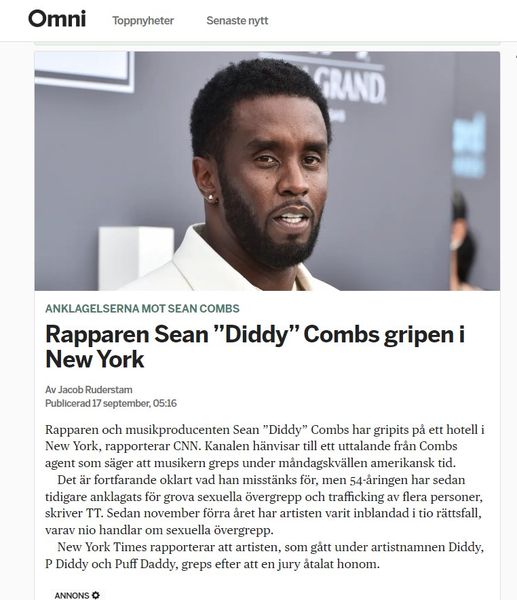 Diddy Combs Gripen I New York