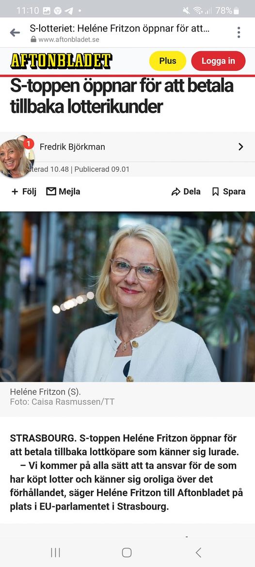 Lotteriåterbetalningsöppnande Fritzon