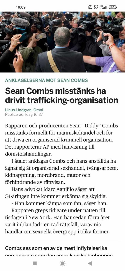 Diddy Misstänkt För Människohandel & Drivande Av Kriminell Organisation