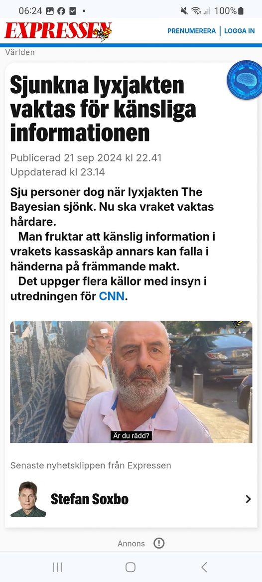 Känslig Information Ombord På Bayesian?..