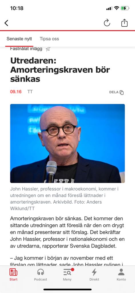 Amorteringskravssänkning Rekommenderad