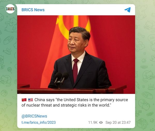 Kina: USA Primär Kärnvapenkrigshotskälla