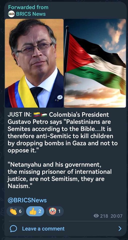 Semiter & Nazism Enligt Colombias President