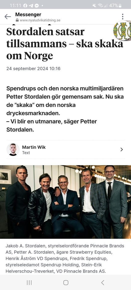 Spendrups & Storstalin Satsar I Norge