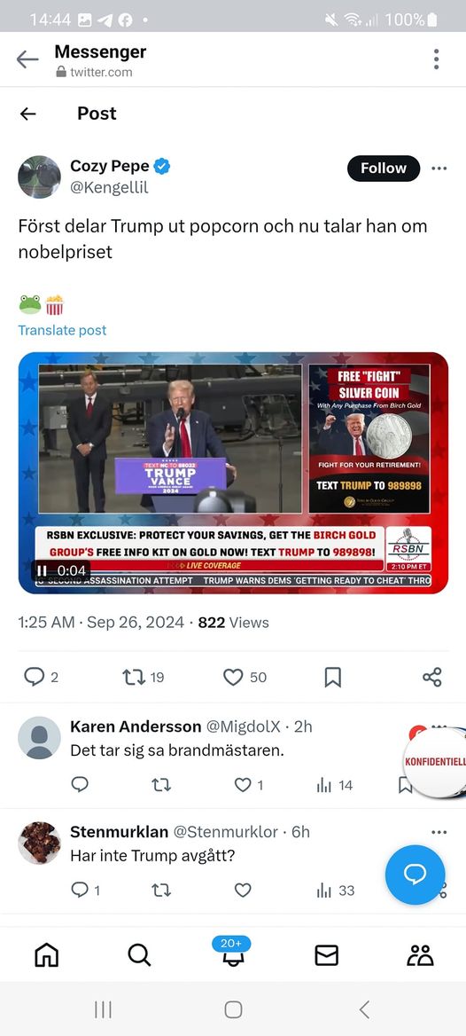 Trump, Popcorn & Nobelpris