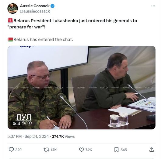 Krigsförberedelsebeordrade Generaler I Belarus