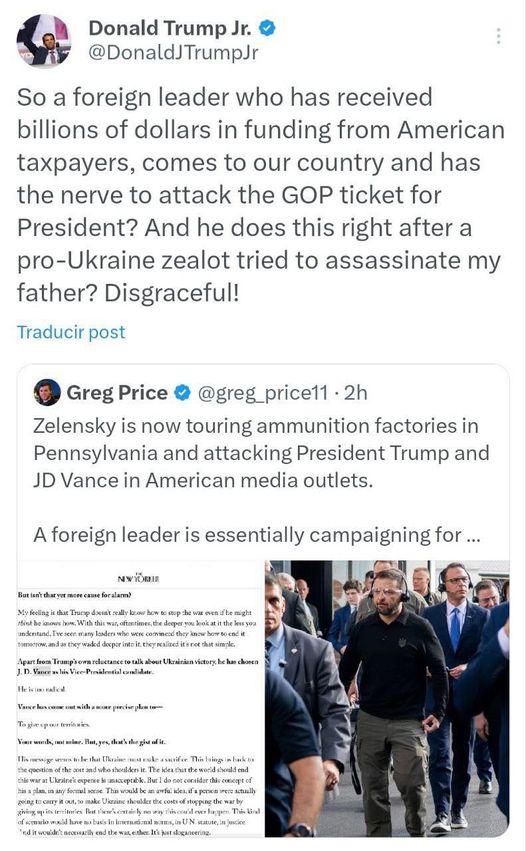 Trump Jr. Om Senaste Zelenskybesöket