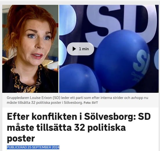 SD & Sölvesborgskonfliktskonsekvenser